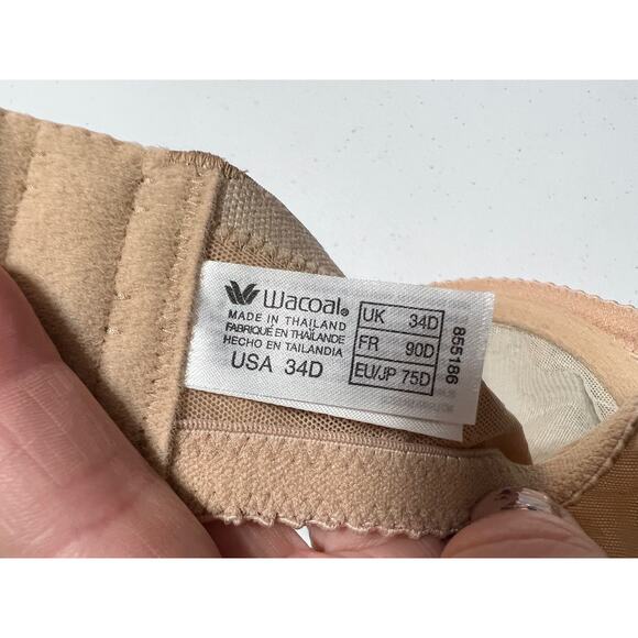 Wacoal Beige Unlined Lace Bra 34D - Picture 3 of 4